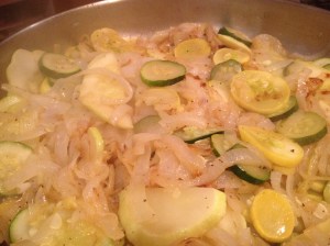 Using the season's bounty; squash and sweet onions